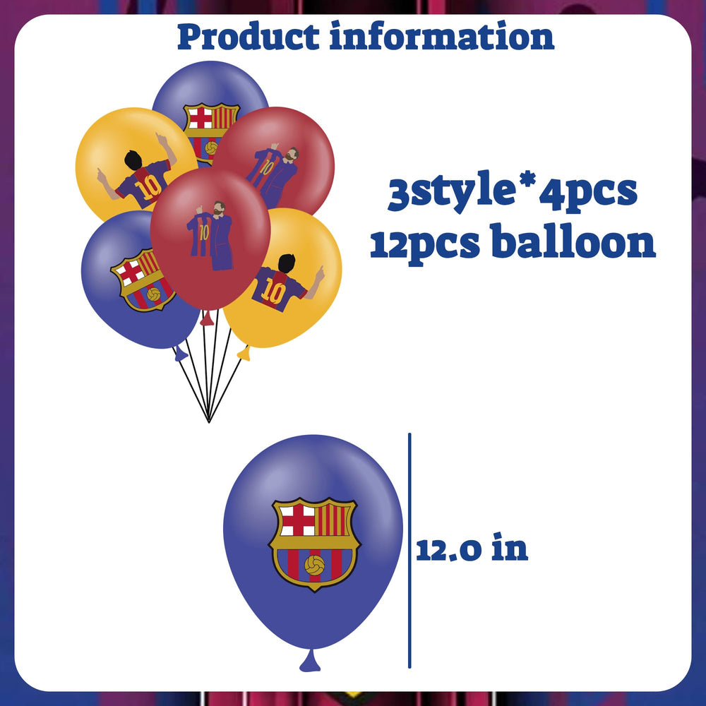Wooacme Messi-themed balloons design adds football flair to any birthday.