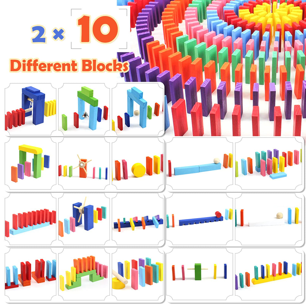 Spacer and color guide included with Wood City domino set