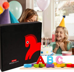WOOD CITY Gift packaging present box makes a ready-made gift for preschoolers