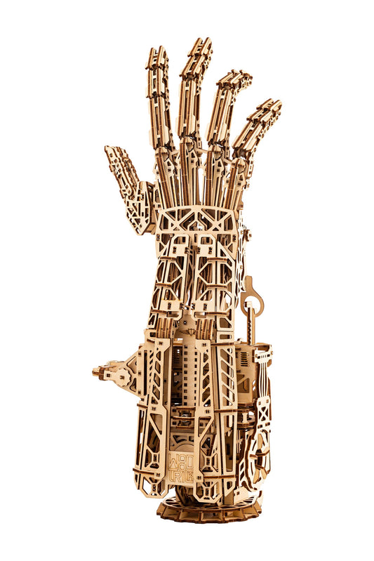 Wood Trick Cyber Hand assembly guide shows step by step instructions for precise construction