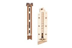 Wood Trick Defenders Gun compact dimensions 9.45 x 1.34 x 4.92 inches for display
