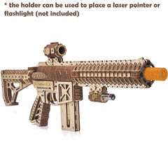 Wood Trick AR-T 12-round clip enables realistic interactive play after assembly.