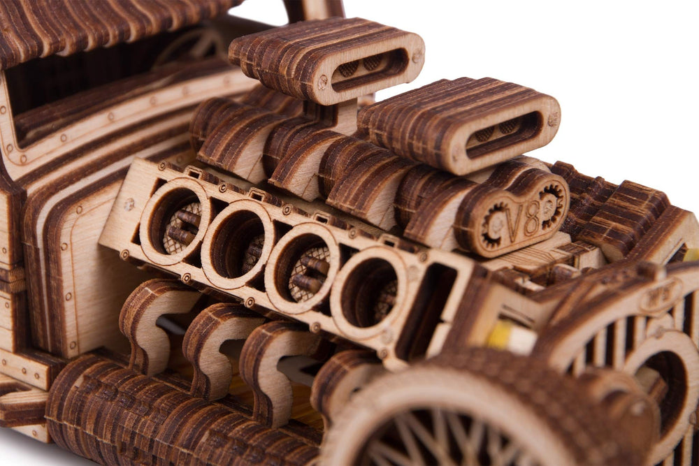 Wood Trick Hot Rod gearbox movement demonstrating moving mechanics and craftsmanship.