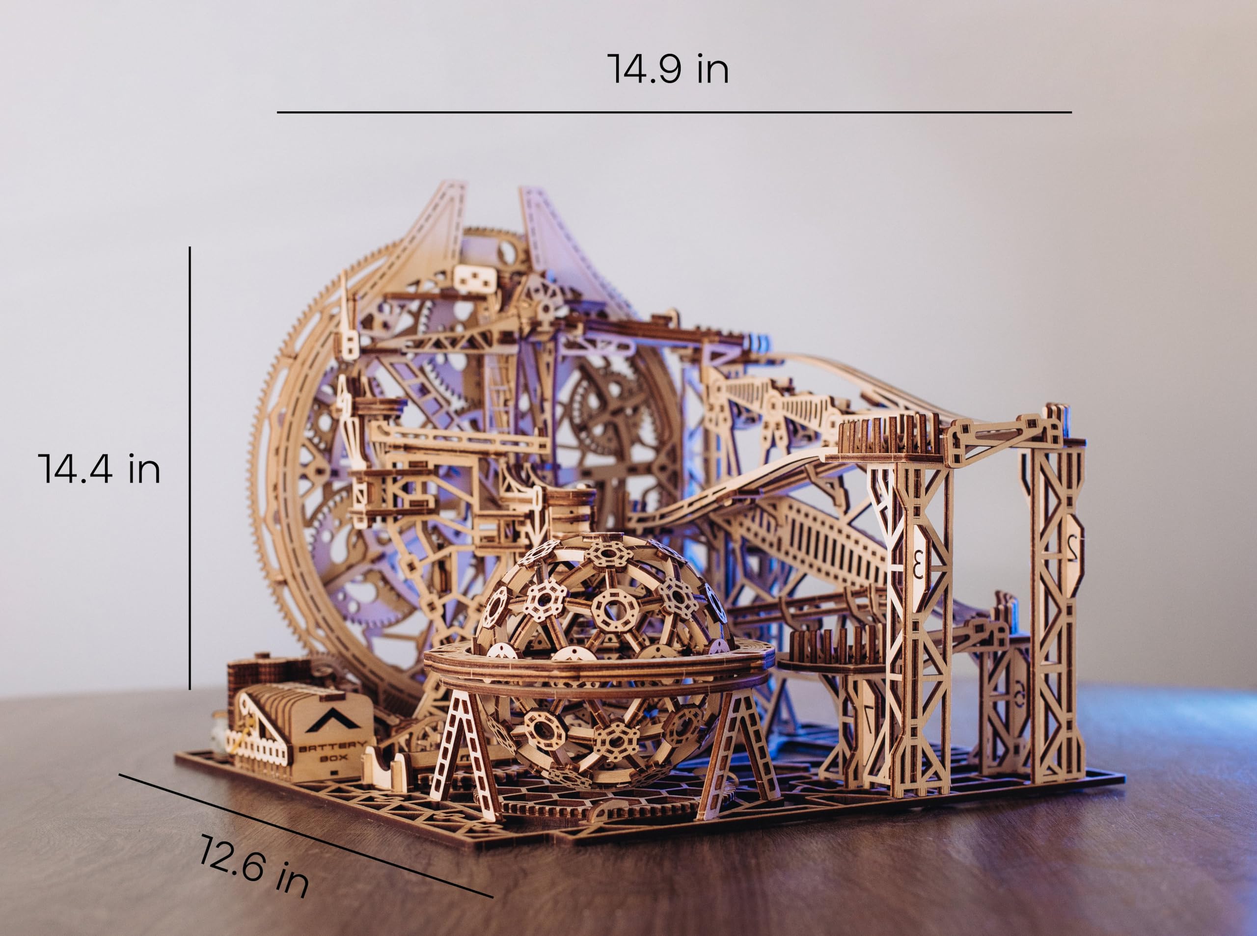 Wood Trick Marble Run assembly diagram helps guide experienced builders.