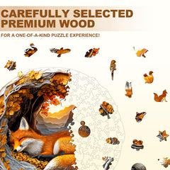 WoodBests Fox Puzzle 3D shape details emphasize tactile craftsmanship