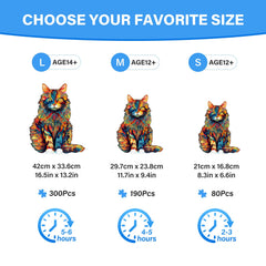 WOODBESTS Maine Coon puzzle finished piece doubles as charming wall decor