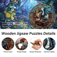 WOODBESTS Unique wooden animal jigsaw showcases natural wood texture and craftsmanship