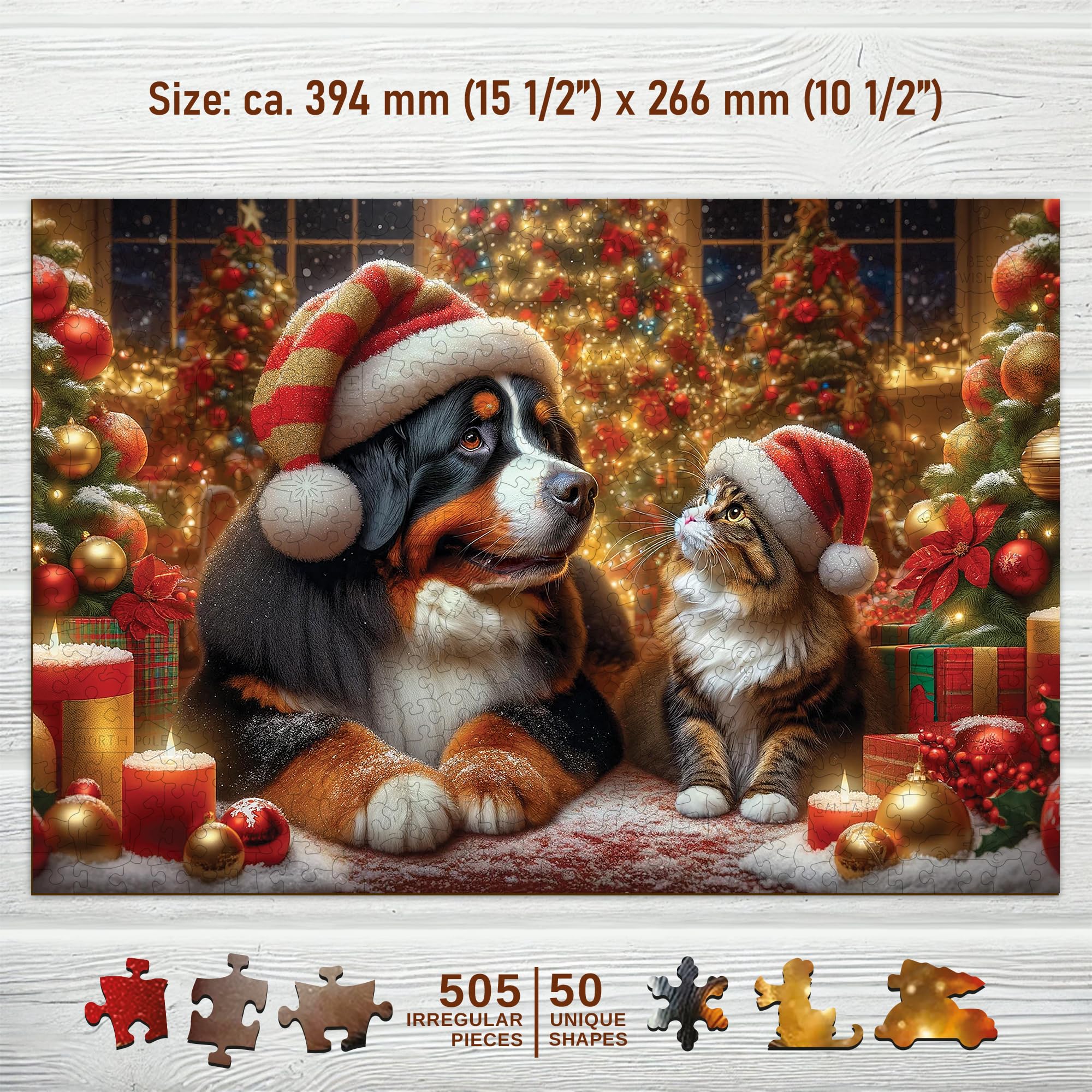WOODEN.CITY 50 Christmas figurines add extra charm during assembly