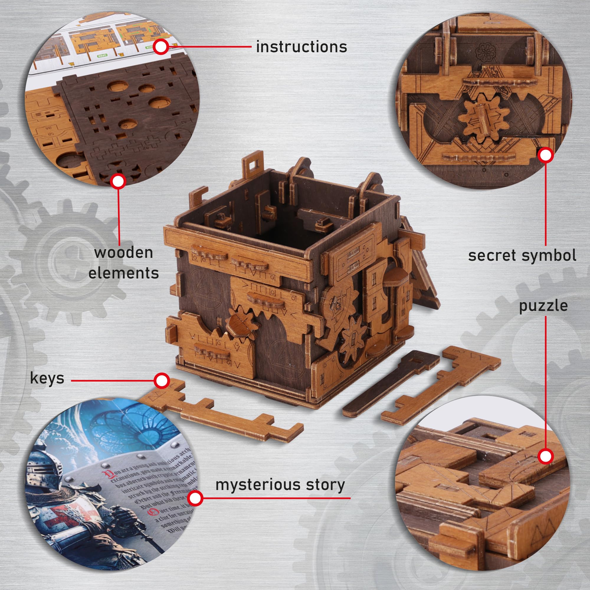 WOODEN.CITY Escape Room Puzzle Box gift idea for puzzle lovers