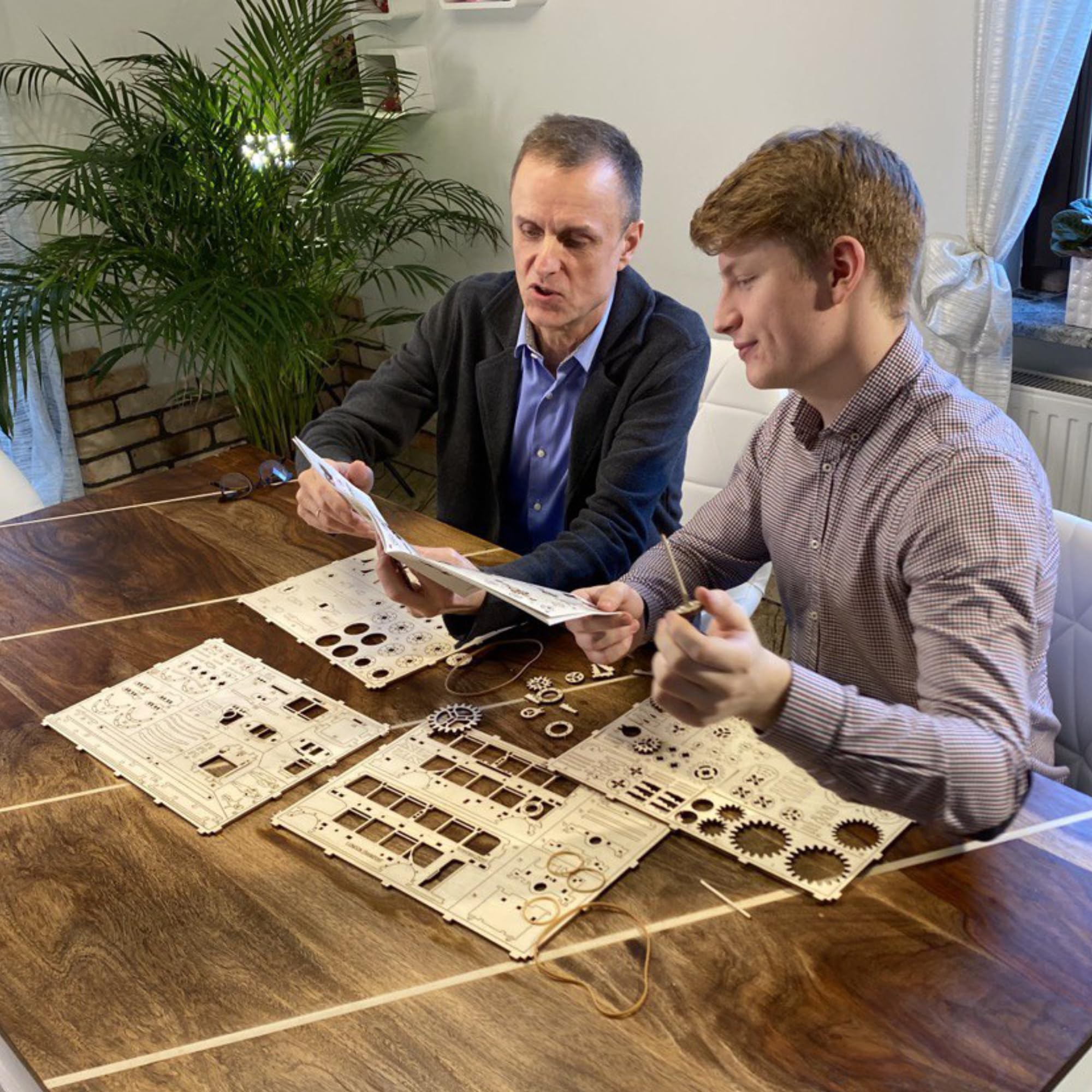WOODEN.CITY kit requires no tools or glue for simplified building.