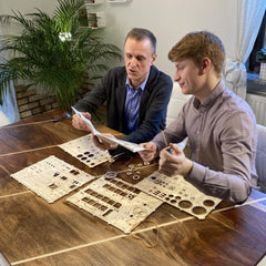 WOODEN.CITY kit requires no tools or glue for simplified building.