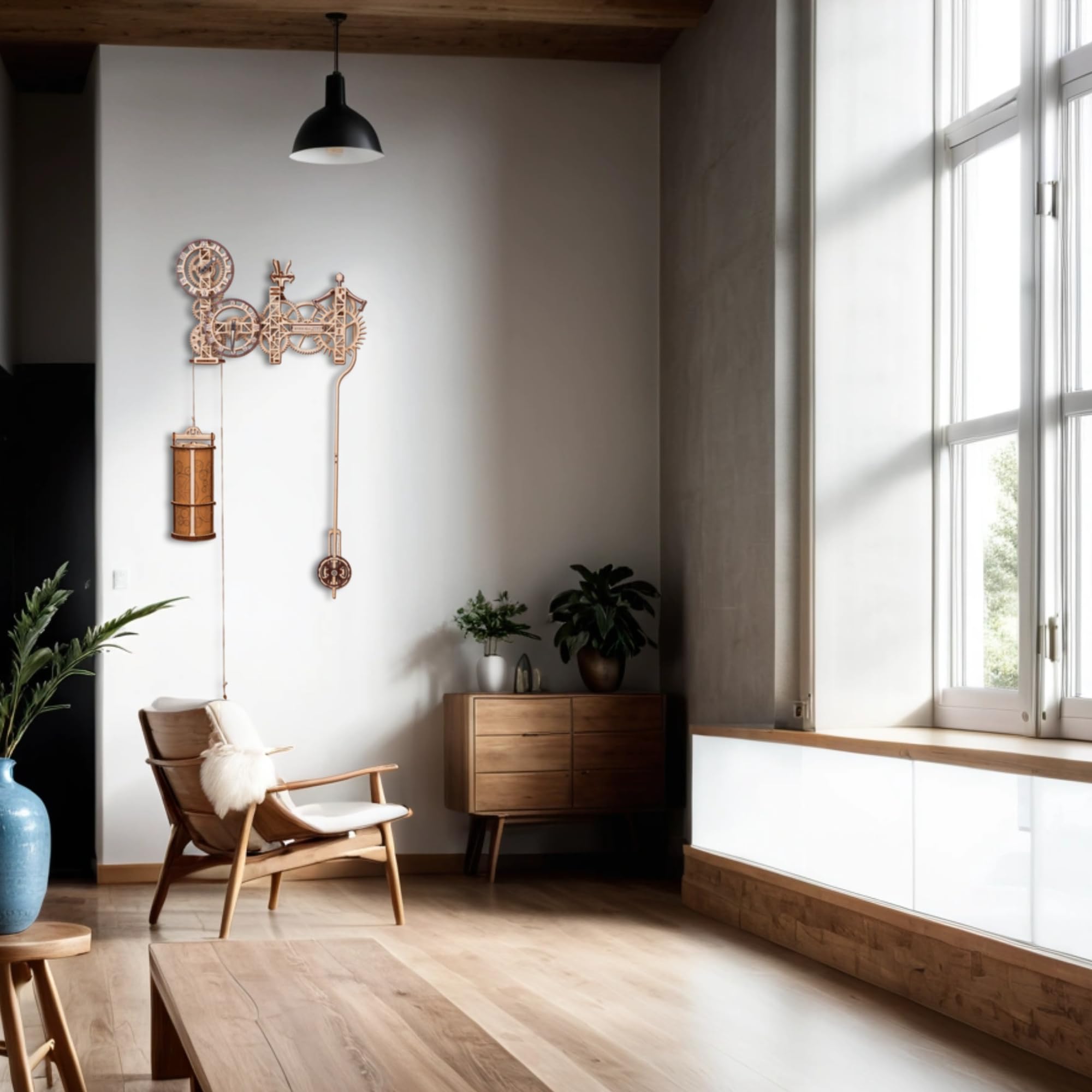 WOODEN.CITY wall-display-ready clock framed as bold home décor.