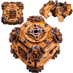 WOODEN.CITY Tesseract Secret box with laser-cut pieces ready for DIY escape room