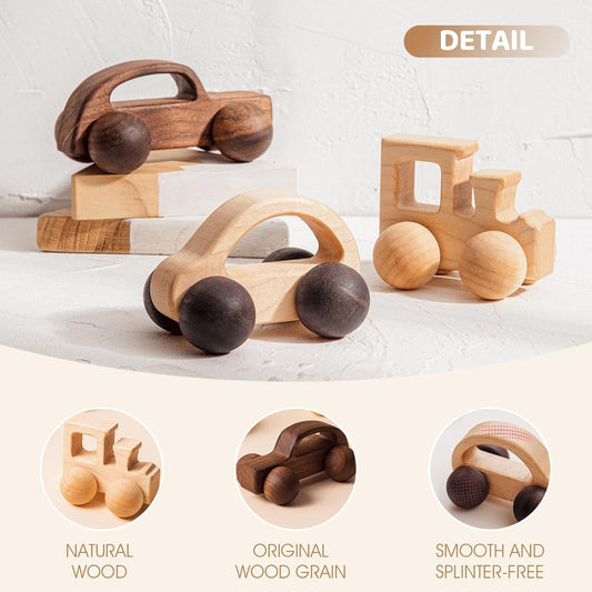 Wooden Teether easy-grasp-design supports developing fine motor skills