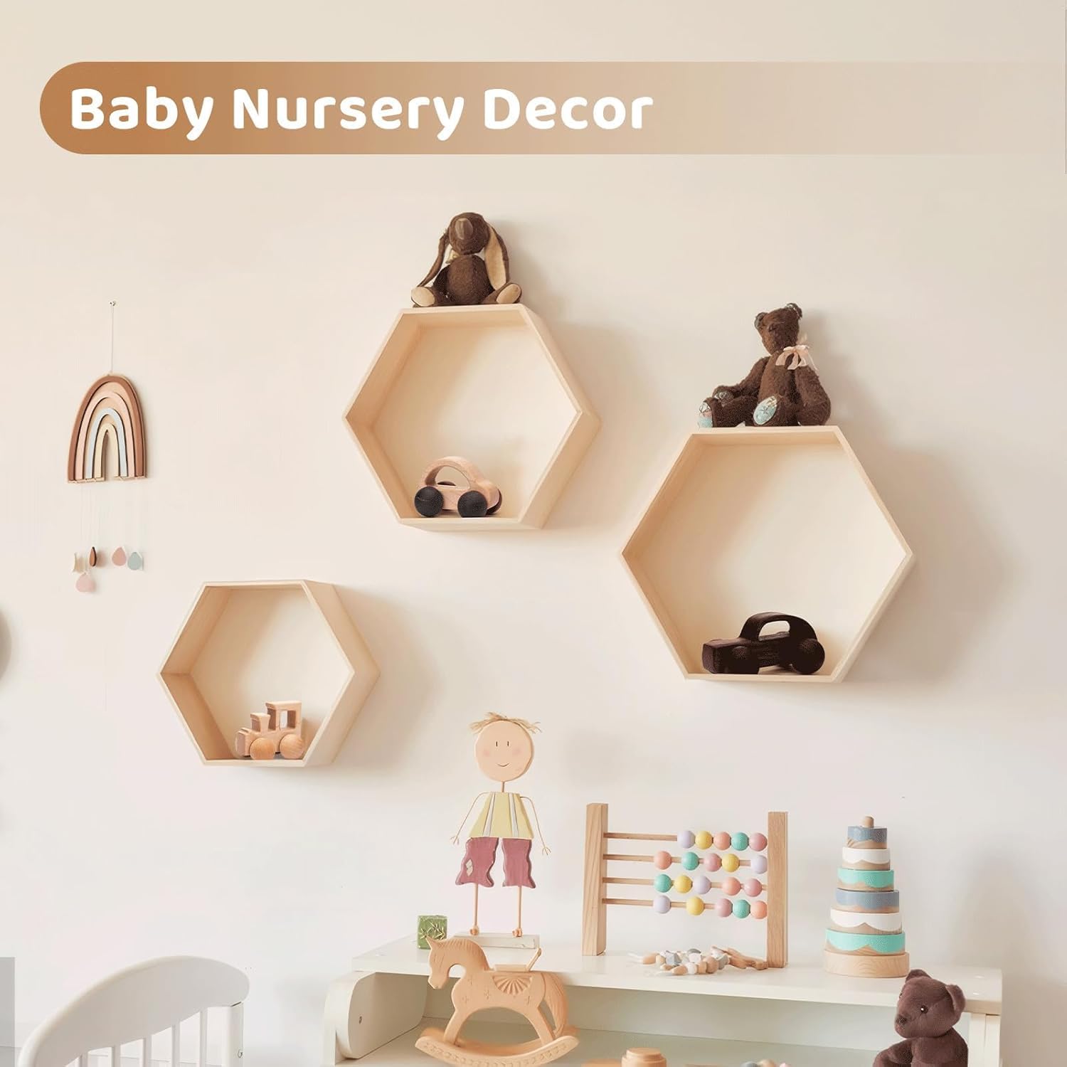 Wooden Teether smooth-rolling-wheels encourage active pushing and curiosity