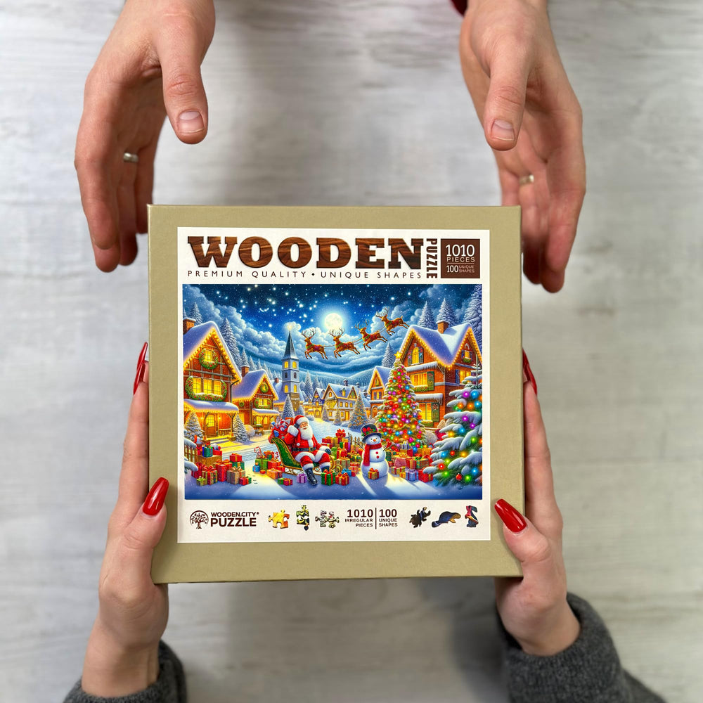 WOODEN.CITY gift-ready puzzle packaging for easy gifting