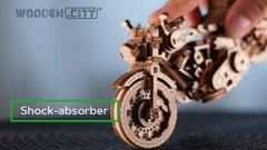 WOODEN.CITY Cruiser VTwin puzzle paint-ready surface for personalization and display