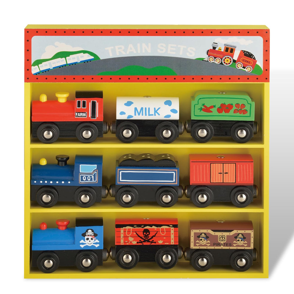 WoodenEdu ambulance train car for toddlers encourages imaginative play and color recognition