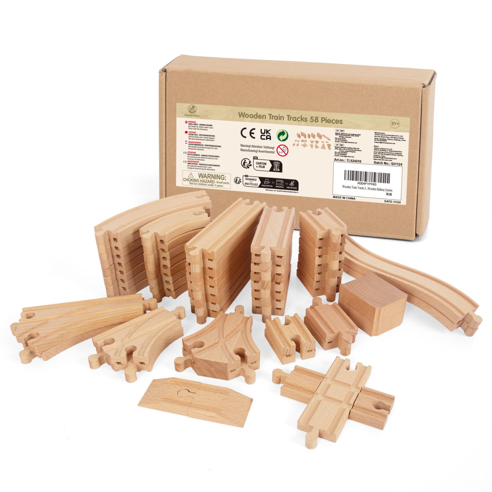 WoodenEdu Australian beech wood with non-toxic paint for safe play