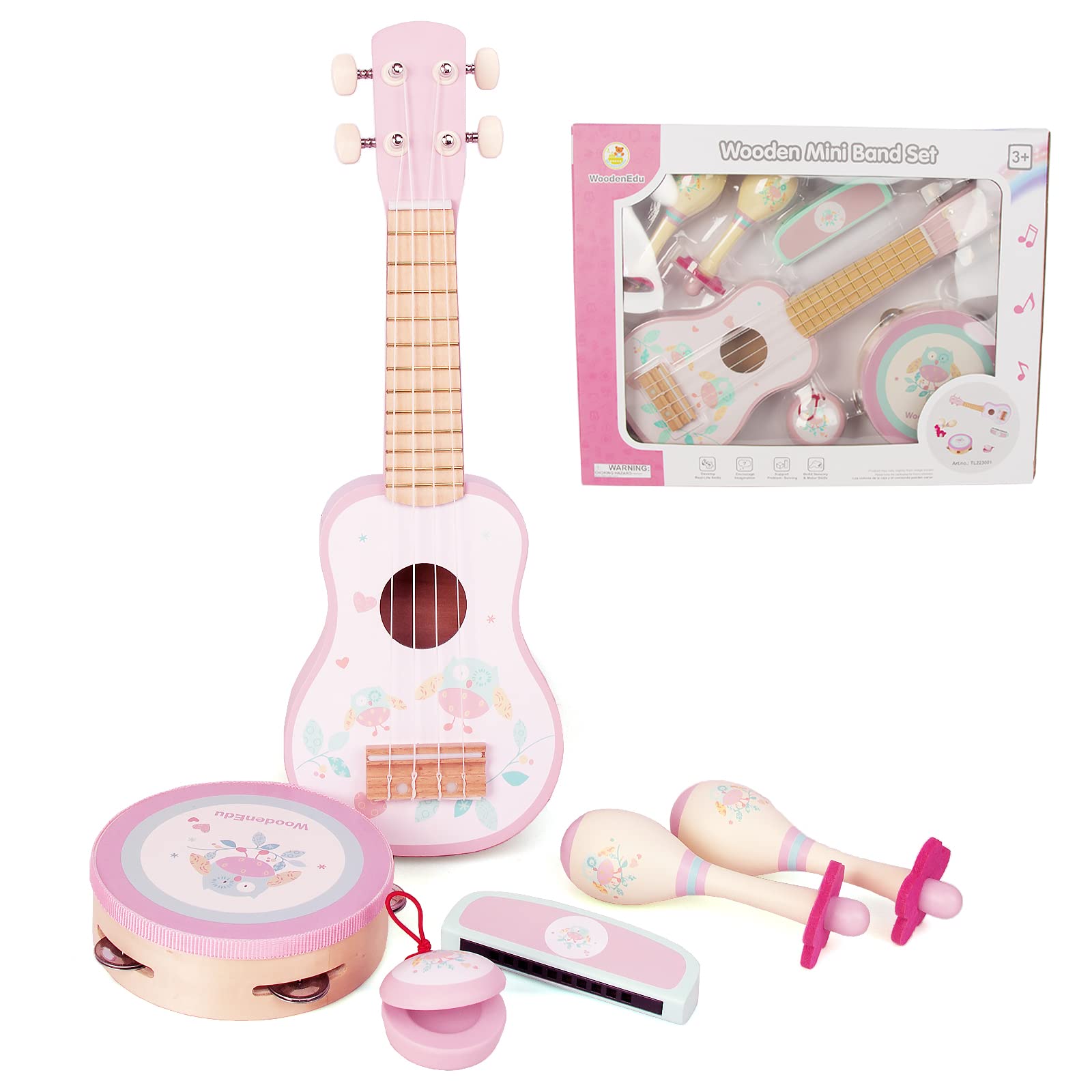 WoodenEdu clapper wooden, easy-access percussive sound for beginners.