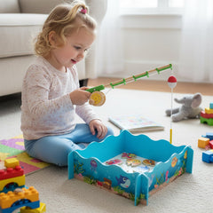WoodenEdu magnetic fishing game supports family bonding and friendly competition.