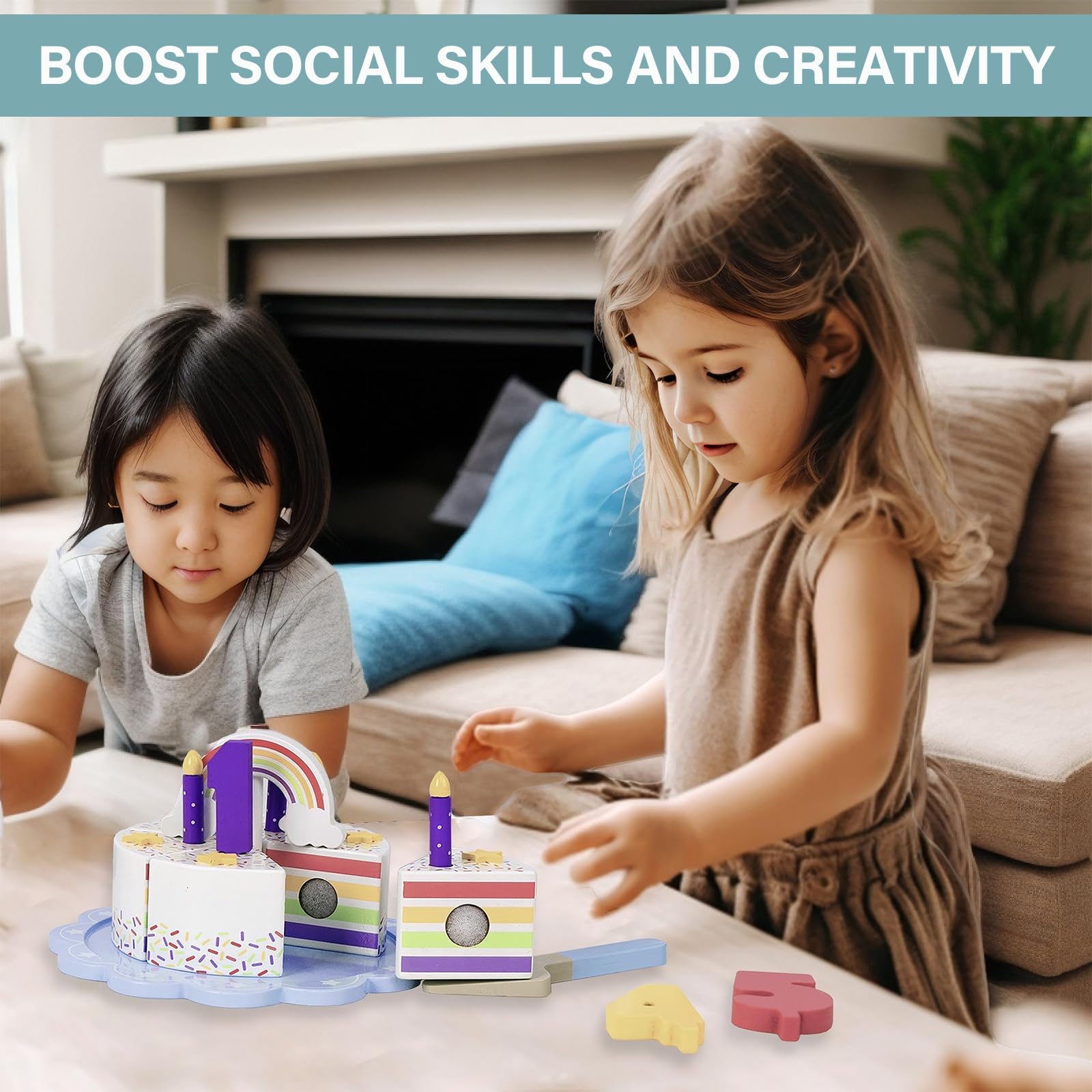WoodenEdu FSC-certified wood toy highlights safe, durable construction.