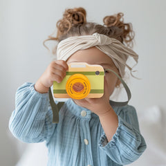 Lightweight, durable travel-friendly camera toy for families on the go
