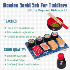 WoodenEdu sauce and mustard dishes enhance realistic role-play experiences.