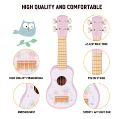 WoodenEdu tambourine wooden, kid-safe design for joyful rhythm sessions.