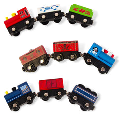 WoodenEdu taxi train car introduces city travel and navigation