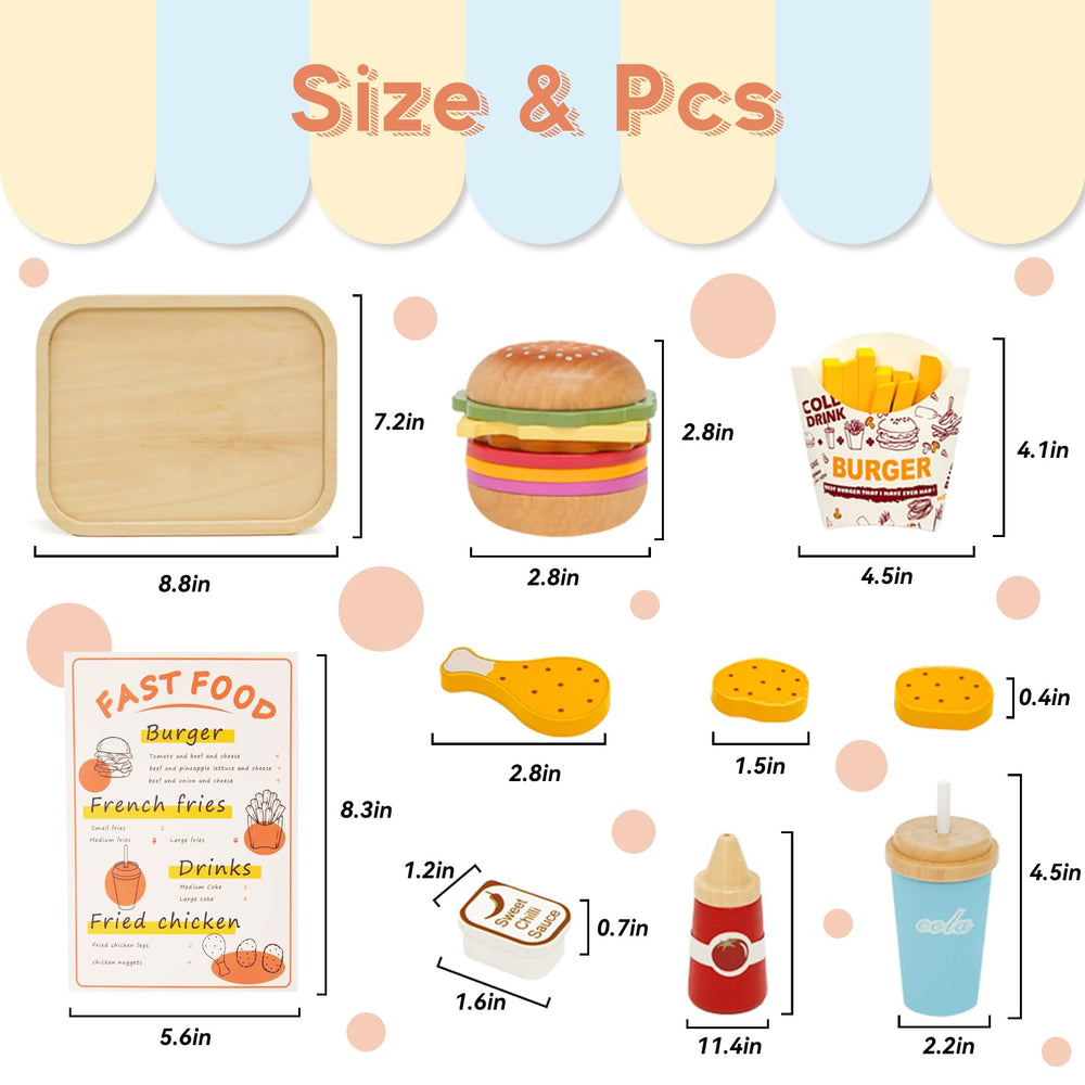 WOODENFUN cola bottle toy adds beverage detail for complete pretend meals