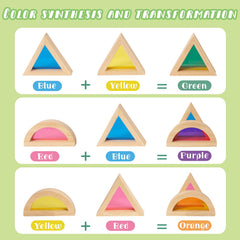 Woodenfun colorful geometry blocks for kids to recognize shapes and colors.