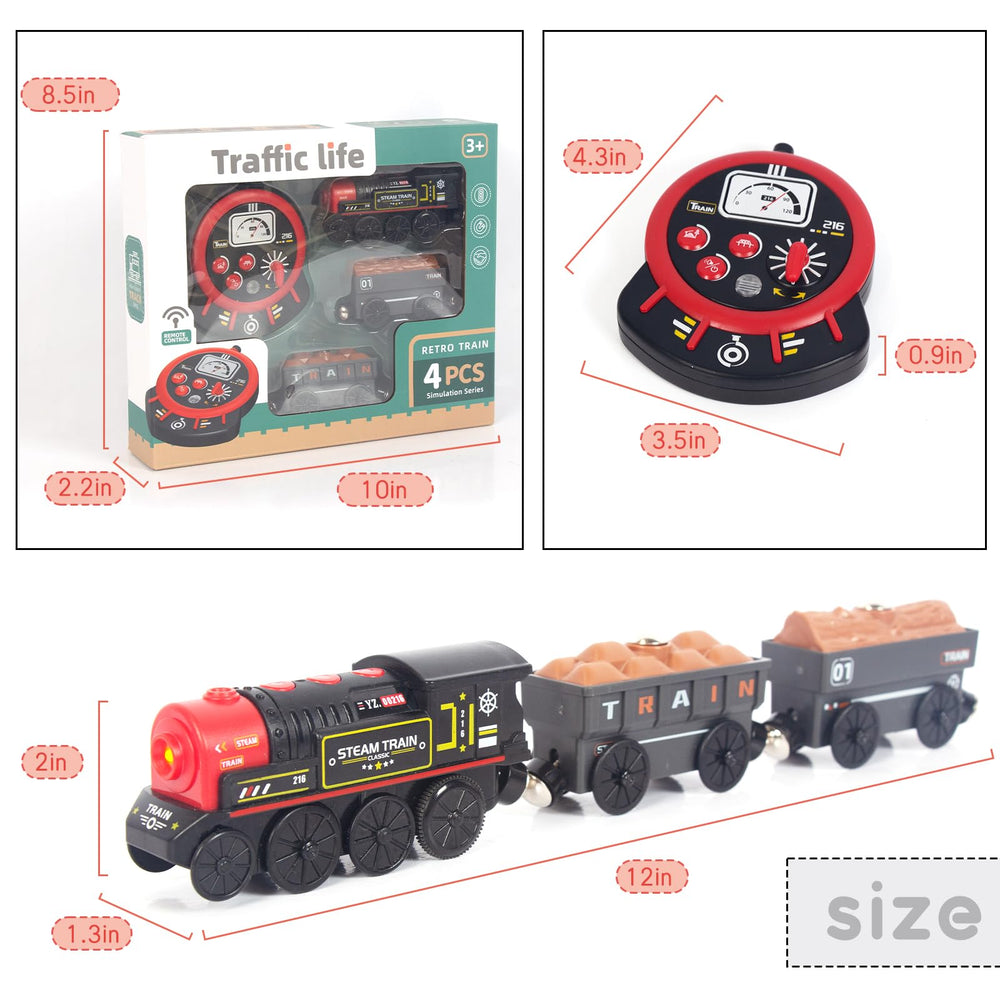 WoodenFun train compatible with Brio and Thomas & Friends tracks for versatile layouts.