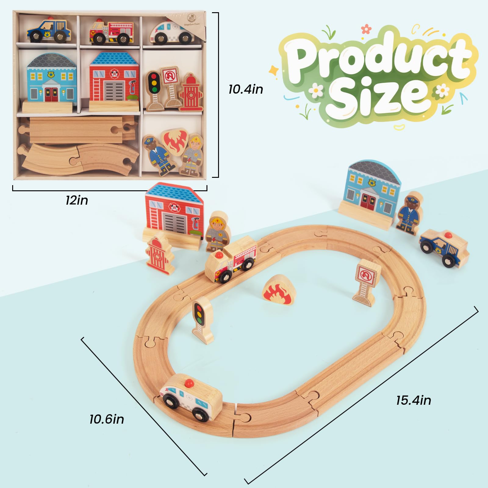 WOODENFUN compatible with major brands ensures easy expansion with existing sets.