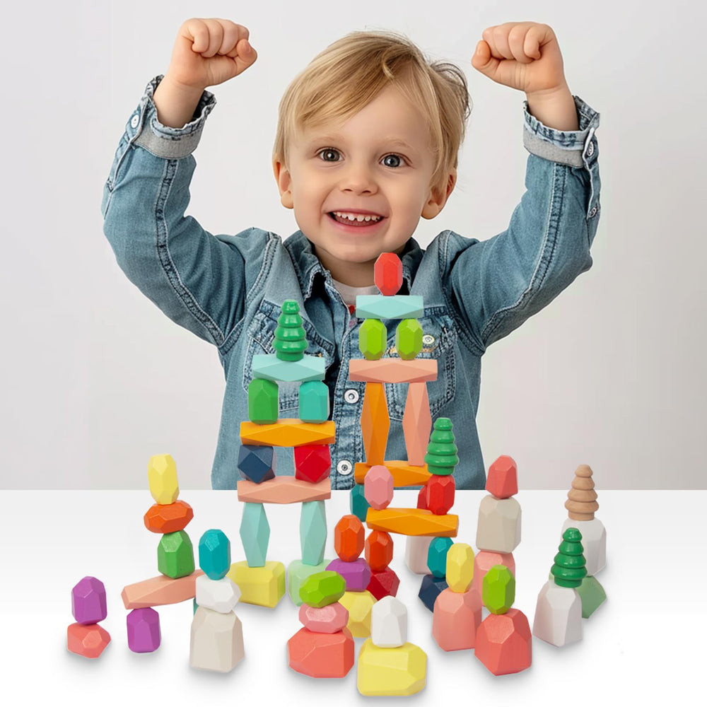 WOODENFUN safe non-toxic wood with smooth finishes for safe toddler exploration.