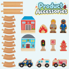 WOODENFUN hand-sanded edges promote gentle handling during busy play sessions.