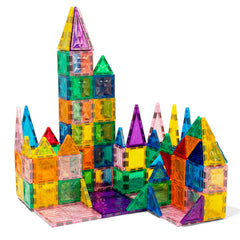 WOODENFUN magnetic tiles with diamond surface for creative play and learning