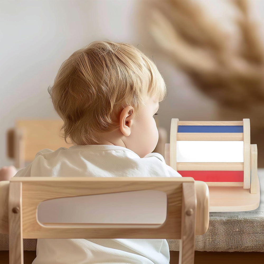 WOODENFUN Montessori-inspired wooden toy set for independent discovery.