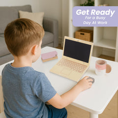WOODENFUN stapler completes a realistic desk setup for activities