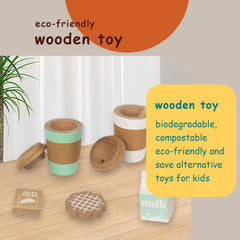 WOODENFUN sugar cubes enhance pretend snack time and fine motor skills.