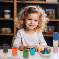 WOODENFUN toddler Montessori game supports focus, memory, and hand-eye coordination