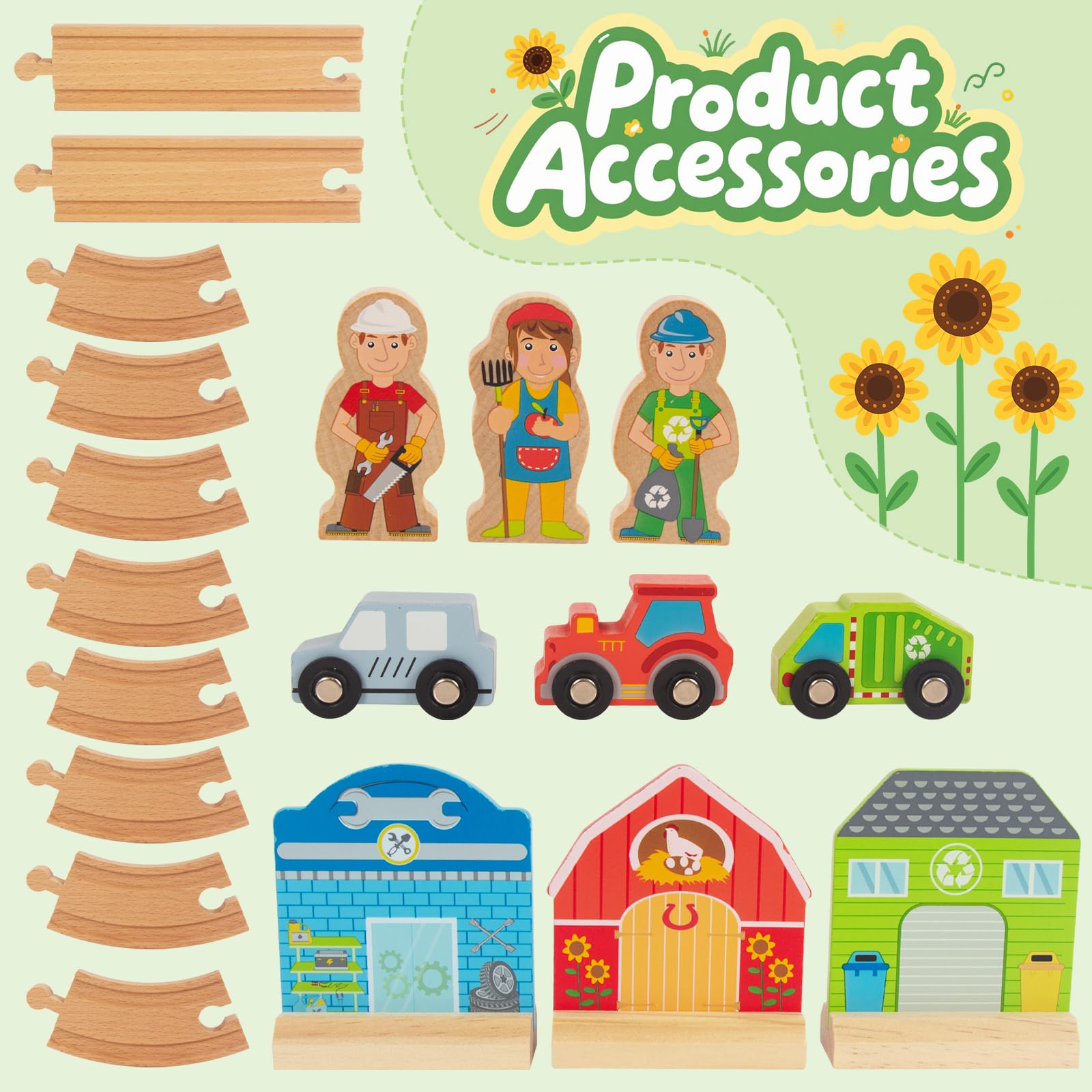 WOODENFUN train station concentrates play moments and role-play scenarios.