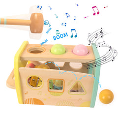 WOODENFUN blocks show patterns and numbers for early math ideas