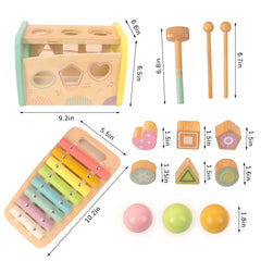 WOODENFUN xylophone with eight notes sparks musical interest and learning