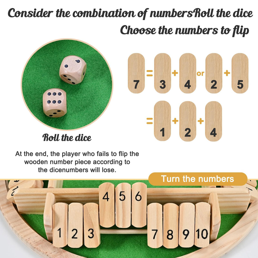 Wooderma Shut The Box suits classrooms and social gatherings