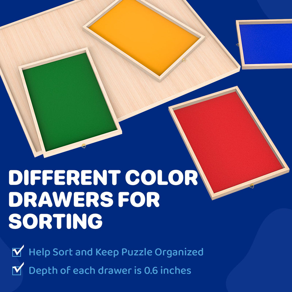 Woodever protective cover safeguards your puzzle during adjustments.
