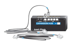 Woodland Scenics Just Plug Expansion Hub, front view, quick layout expansion.