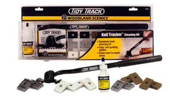 Woodland Scenics Tidy Track Cleaning Kit compact design for quick rail upkeep.