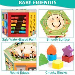WOODMAM Bead maze path enhances dexterity and concentration.