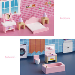 WOODMAM dressing table enhances pretend vanity play and role play routines.